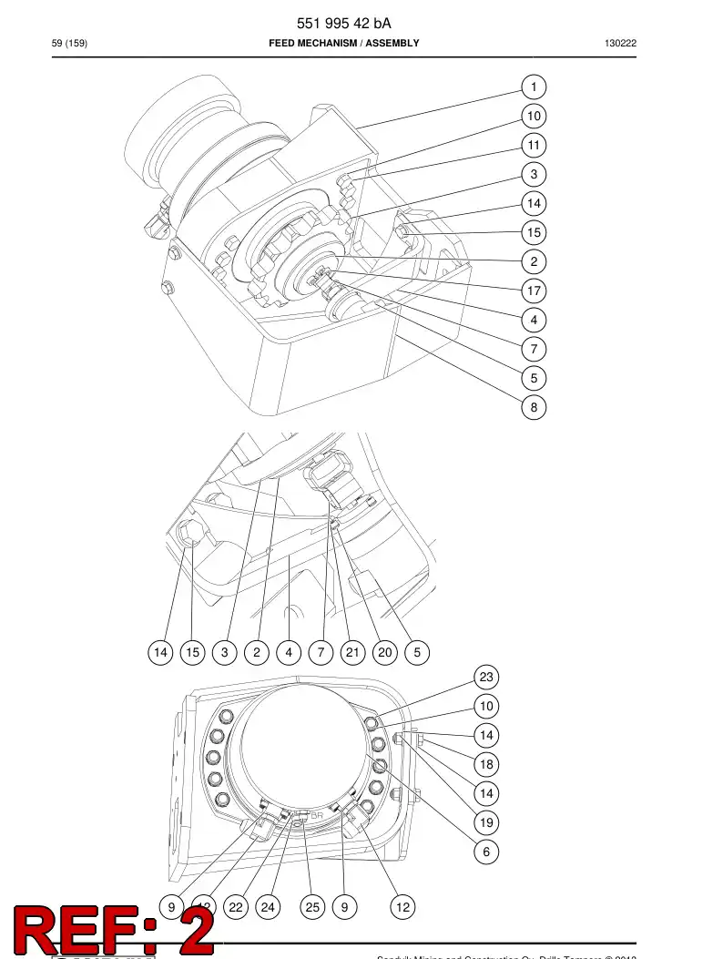55187421a 551 874 21a Flange - Sandvik Technical Drawing