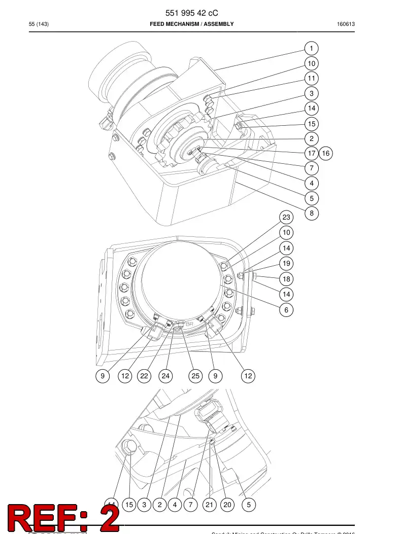 55187421b 551 874 21b Flange - Sandvik Technical Drawing