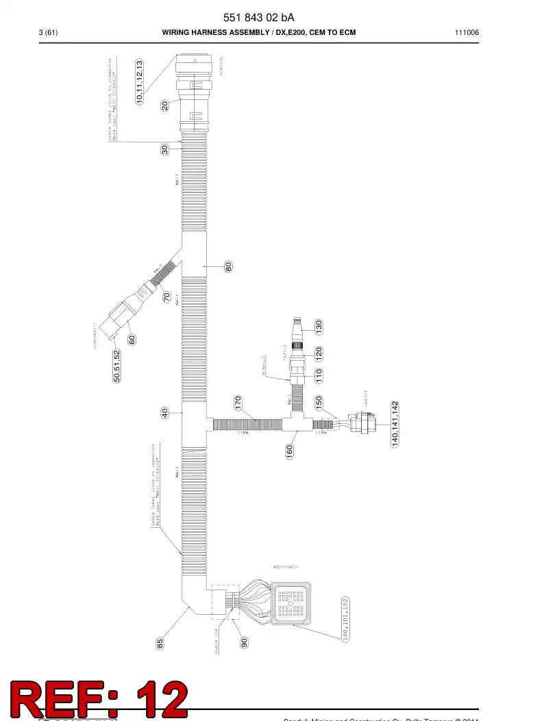 55187430 551 874 30 Contact, Male - Sandvik Technical Drawing