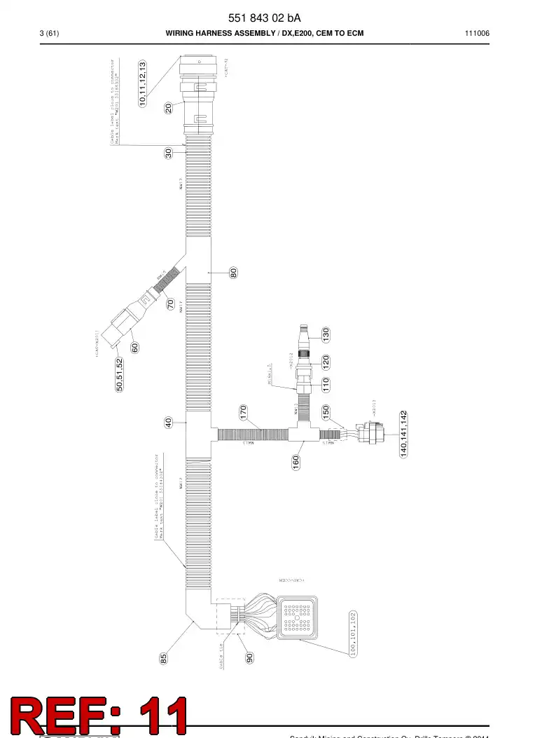 55187431 551 874 31 Contact, Male - Sandvik Technical Drawing