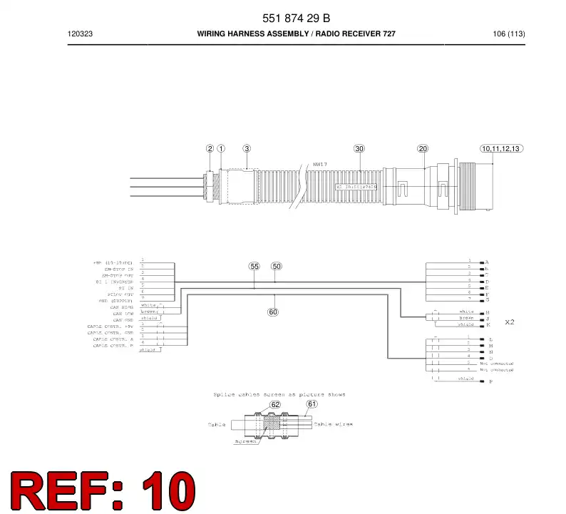 55187432 551 874 32 Connector - Sandvik Technical Drawing