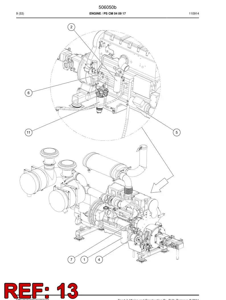 55187446 551 874 46 Turbocharger - Sandvik Technical Drawing