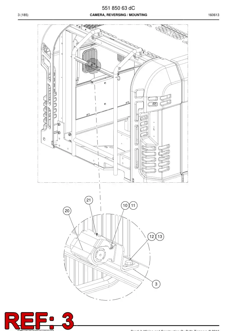 55187535a 551 875 35a Plate, Mounting - Sandvik Technical Drawing
