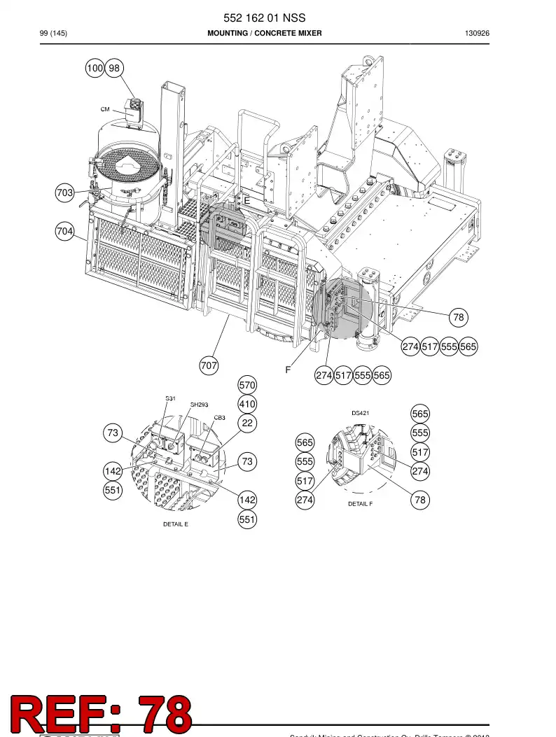 55187547 551 875 47 BLOCO DE SUPORTE - Sandvik Technical Drawing