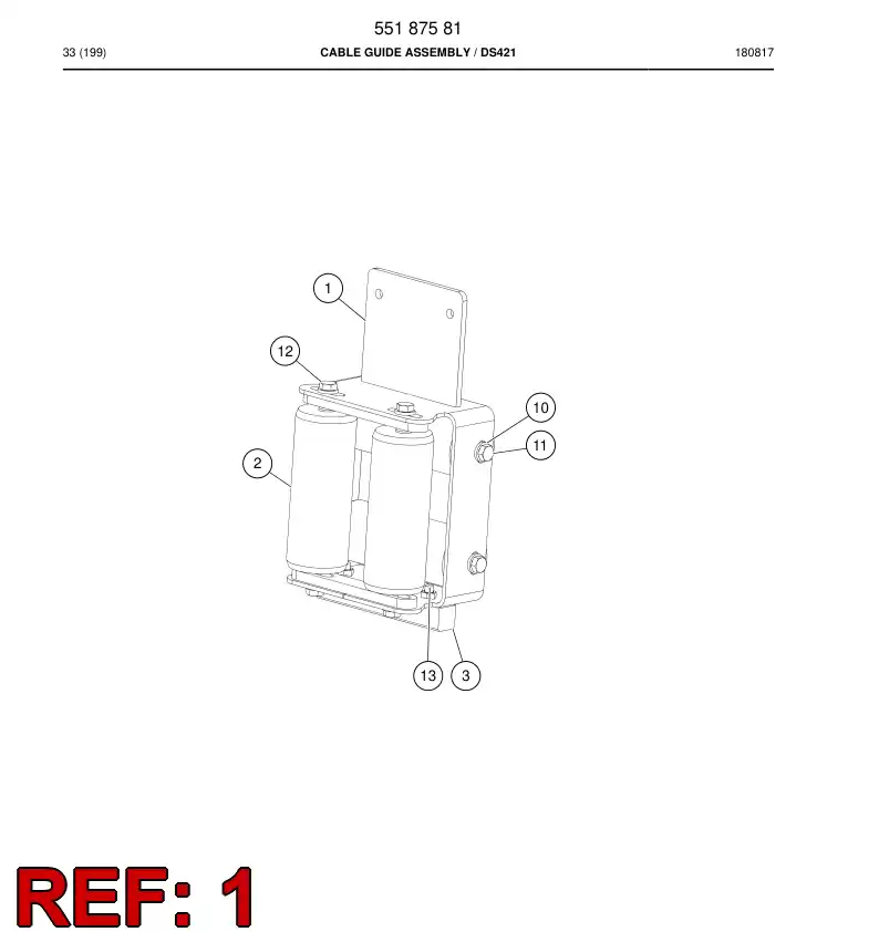 55187582 551 875 82 Bracket - Sandvik Technical Drawing