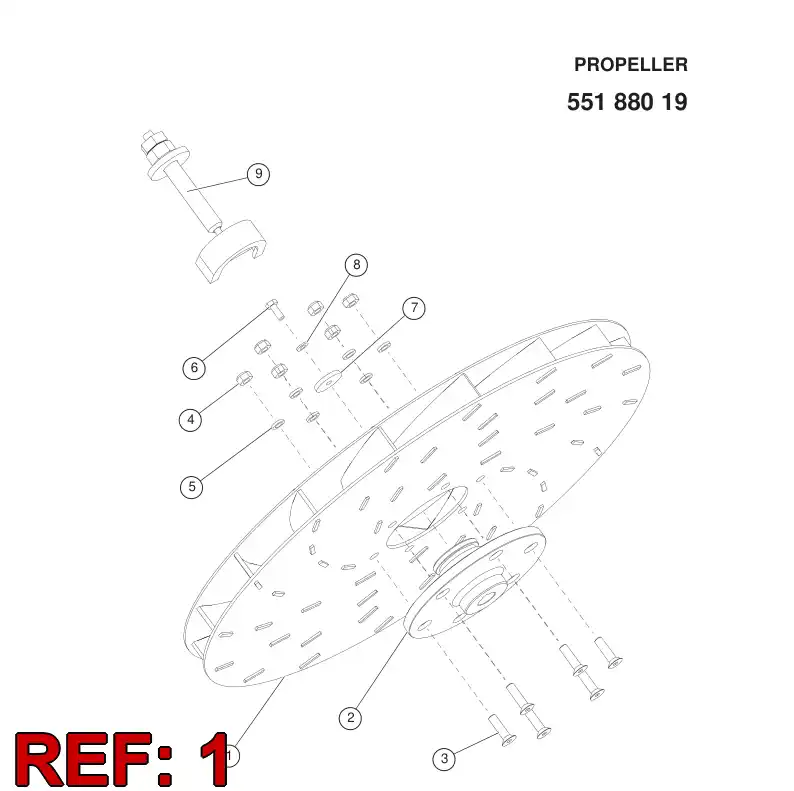 55187732 551 877 32 PROPELLER - Sandvik Technical Drawing
