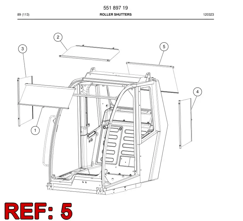 55187763 551 877 63 Roller shutters - Sandvik Technical Drawing