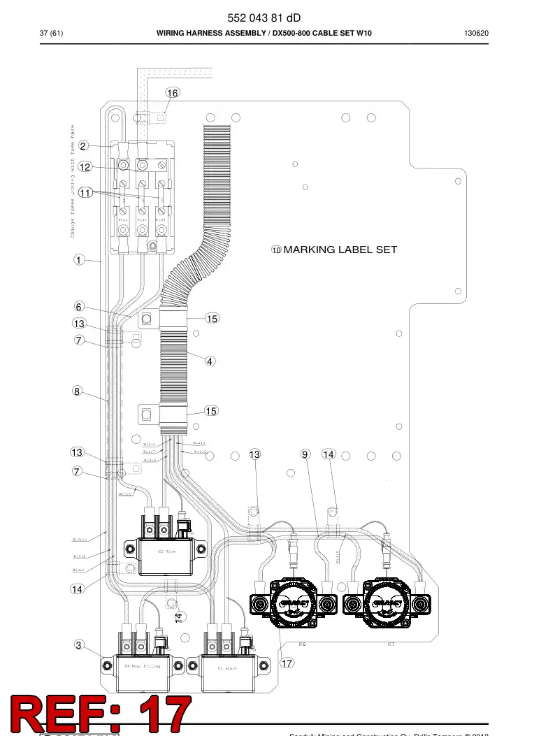 55187830a 551 878 30a Relay - Sandvik Technical Drawing