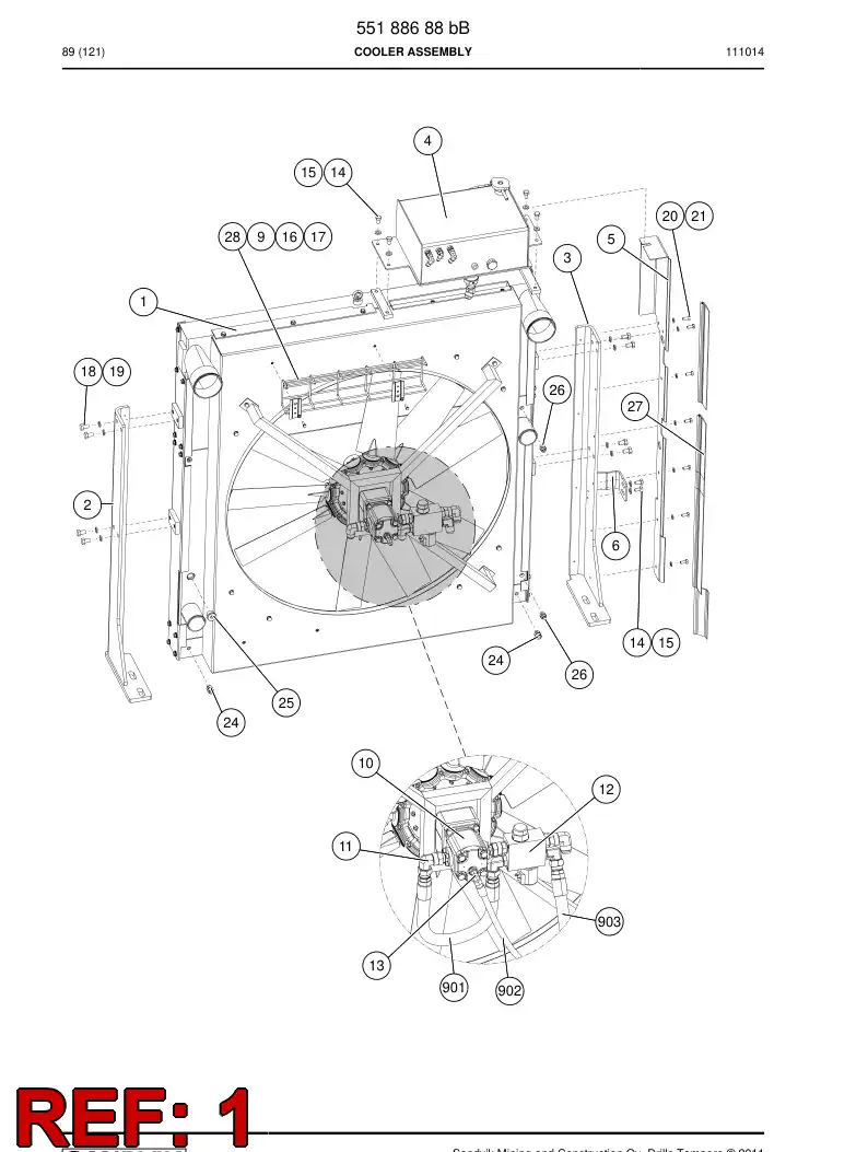 55187841 551 878 41 Cooler - Sandvik Technical Drawing
