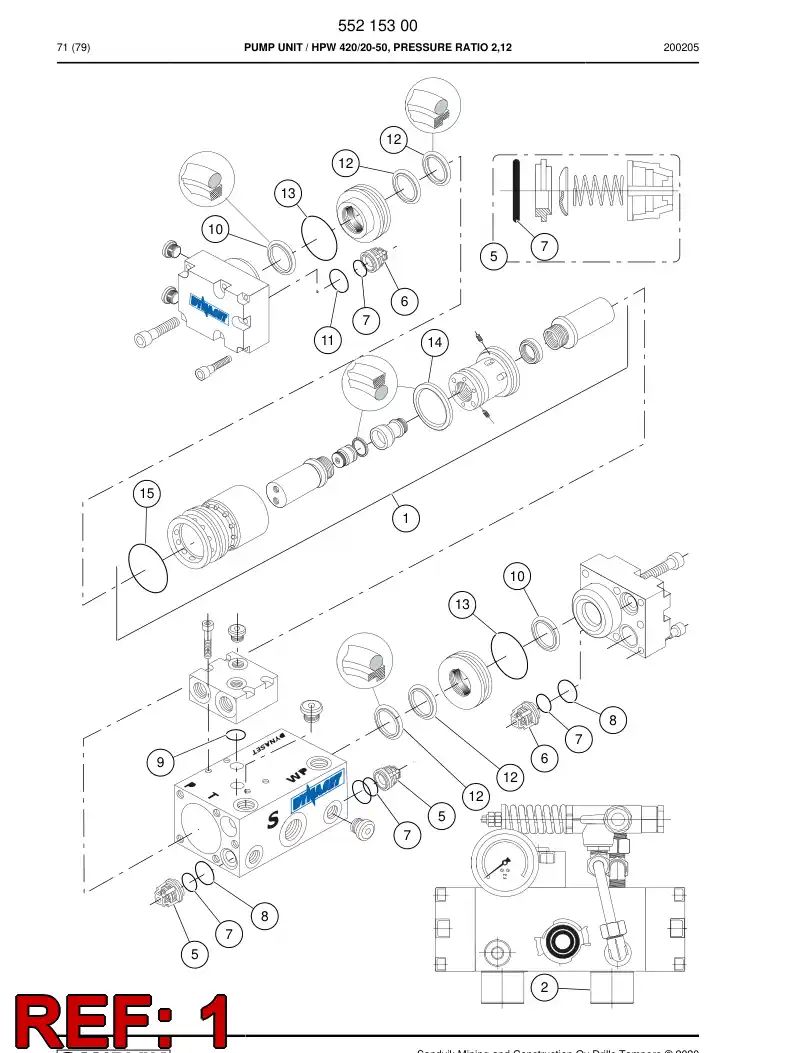55187844 551 878 44 PISTON - Sandvik Technical Drawing