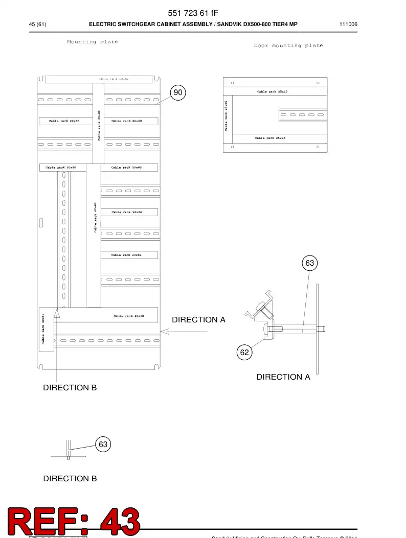 55187894 551 878 94 Terminal, Earthing - Sandvik Technical Drawing