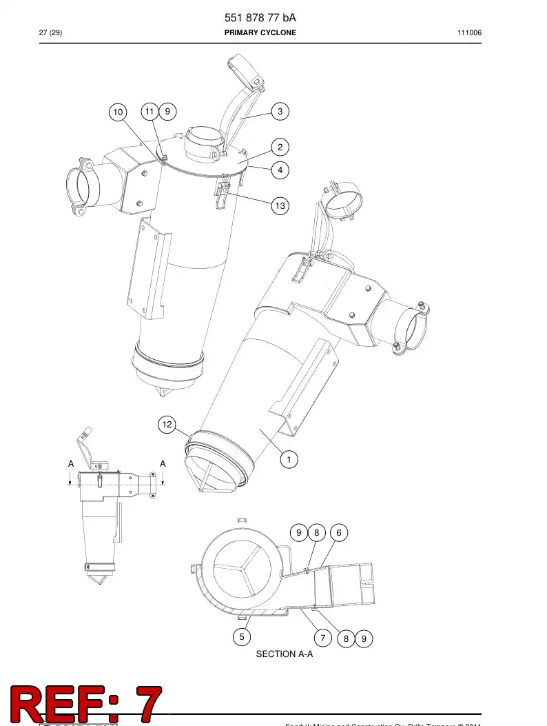 55187967a 551 879 67a Plate - Sandvik Technical Drawing
