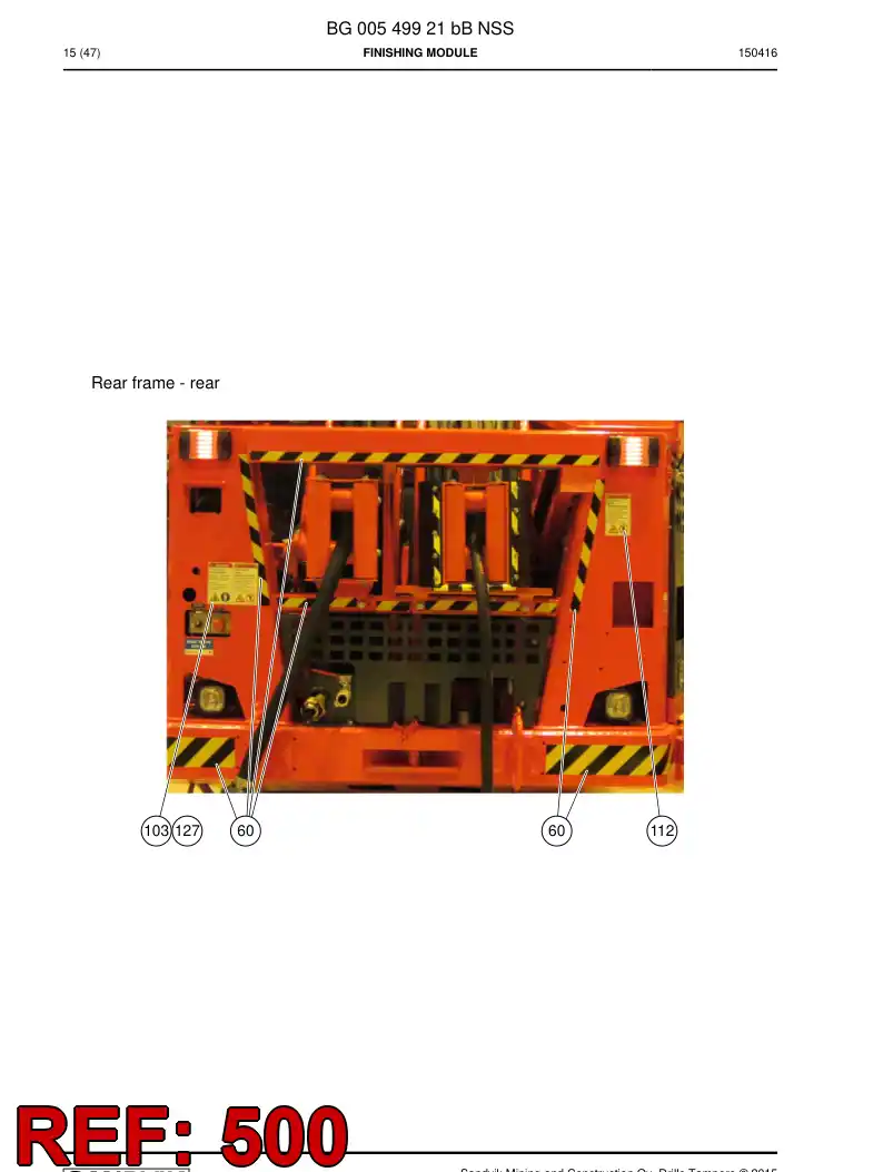 55187995 551 879 95 Decal - Sandvik Technical Drawing