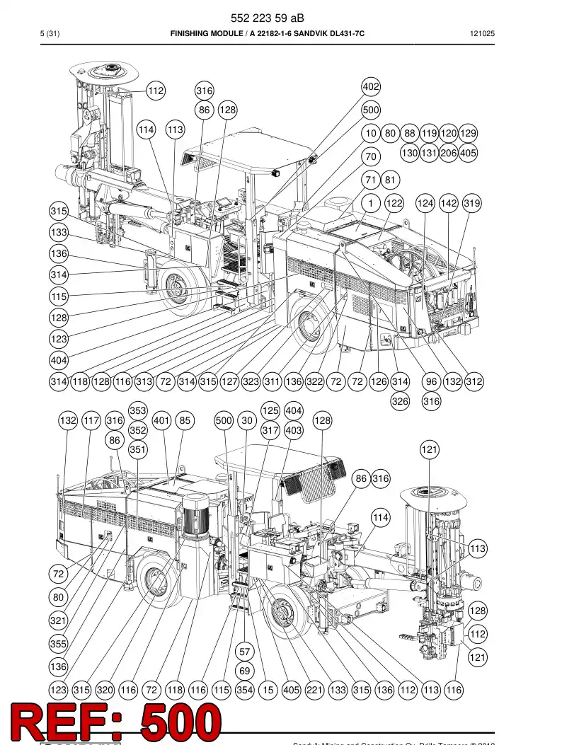 55187997 551 879 97 Decal - Sandvik Technical Drawing