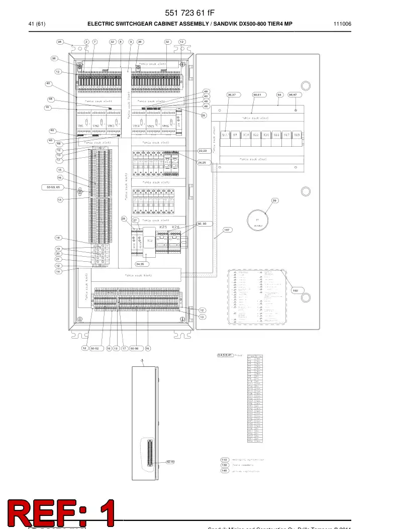 55188010 551 880 10 Enclosure, Steel - Sandvik Technical Drawing