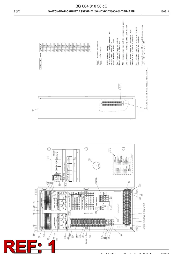 55188010a 551 880 10a Enclosure, Steel - Sandvik Technical Drawing