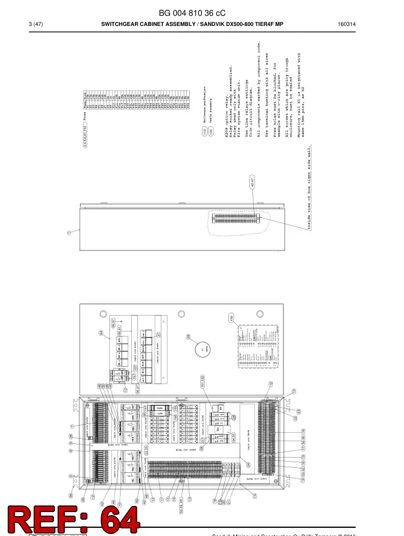 55188030a 551 880 30a Plate, Mounting - Sandvik Technical Drawing