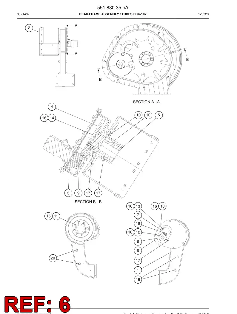 55188042 551 880 42 Cover - Sandvik Technical Drawing