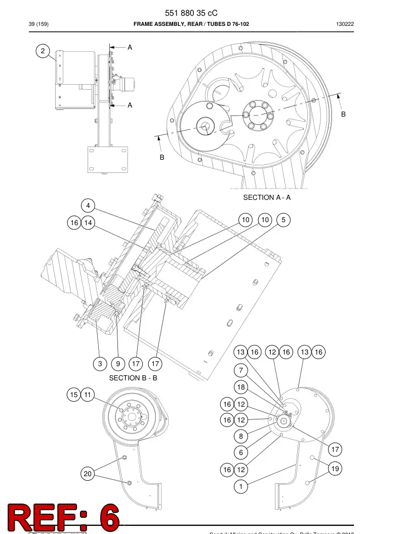 55188042a 551 880 42a Cover - Sandvik Technical Drawing