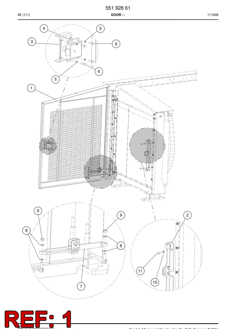 55188051 551 880 51 COVER ASSEMBLY - Sandvik Technical Drawing