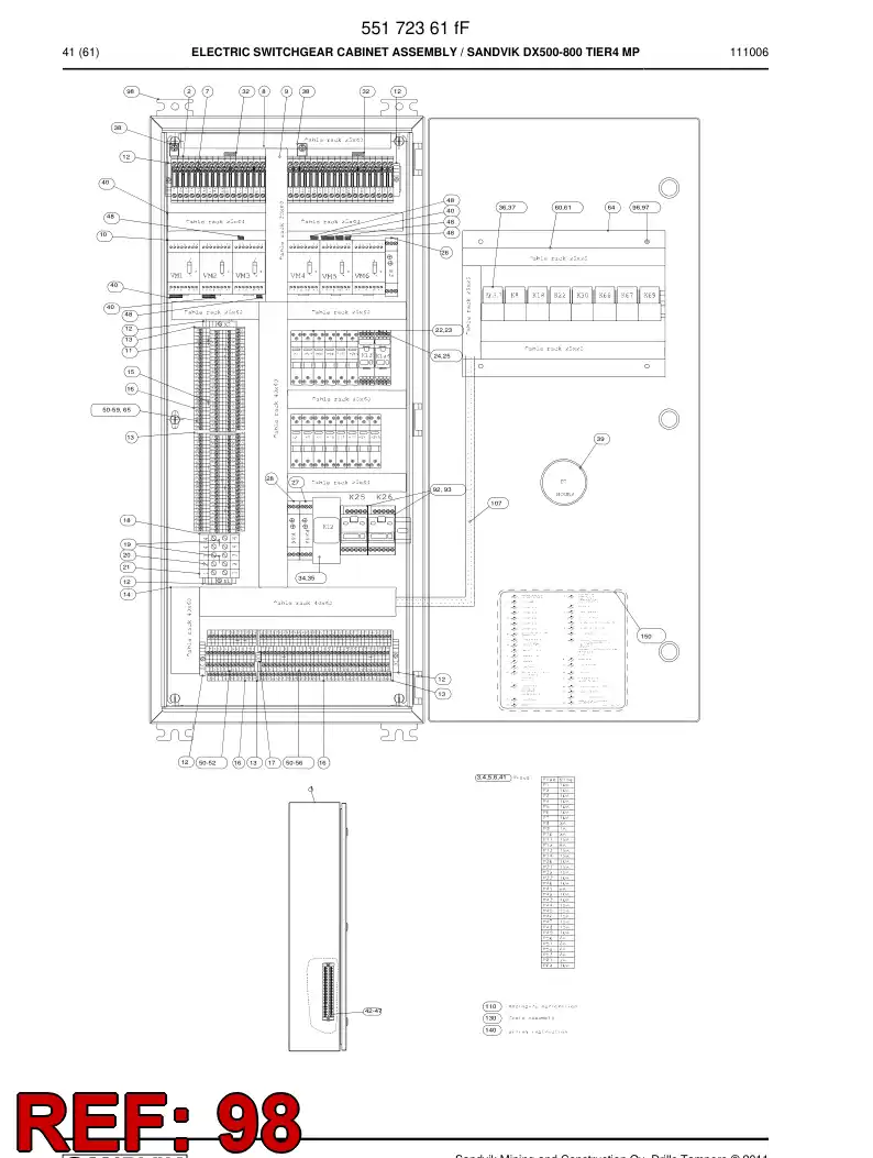 55188064 551 880 64 Mounting parts - Sandvik Technical Drawing
