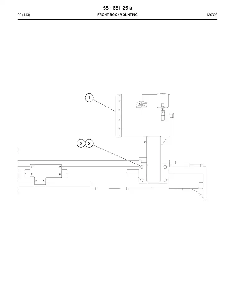 55188125a 551 881 25a Box, Front - Sandvik Technical Drawing