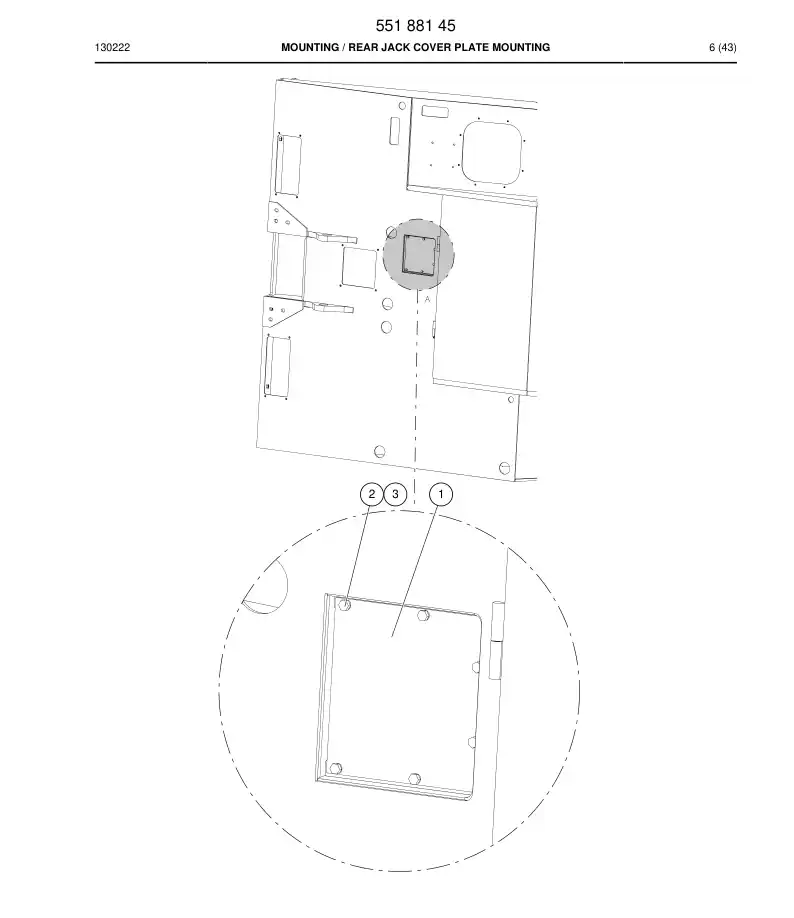 55188145 551 881 45 Mounting - Sandvik Technical Drawing