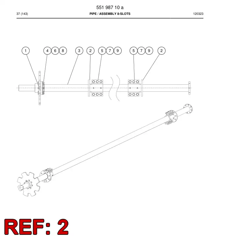 55188225 551 882 25 Strap, Metal - Sandvik Technical Drawing