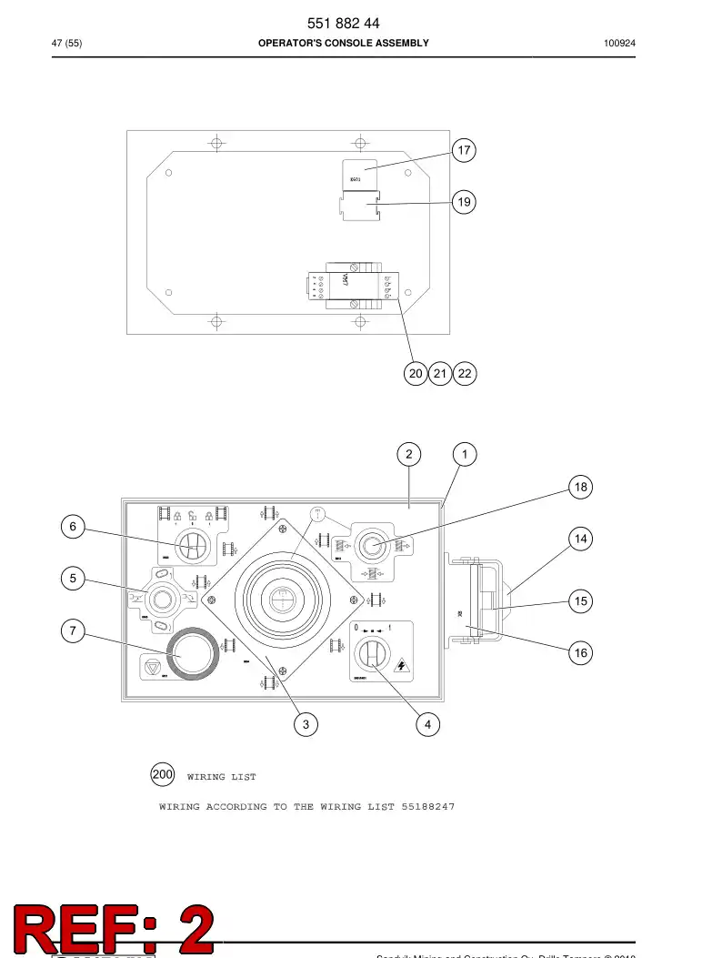 55188245 551 882 45 Decal - Sandvik Technical Drawing