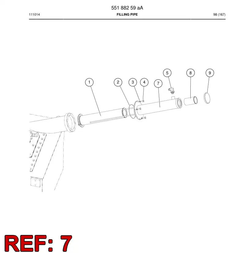 55188258 551 882 58 Welding assembly - Sandvik Technical Drawing