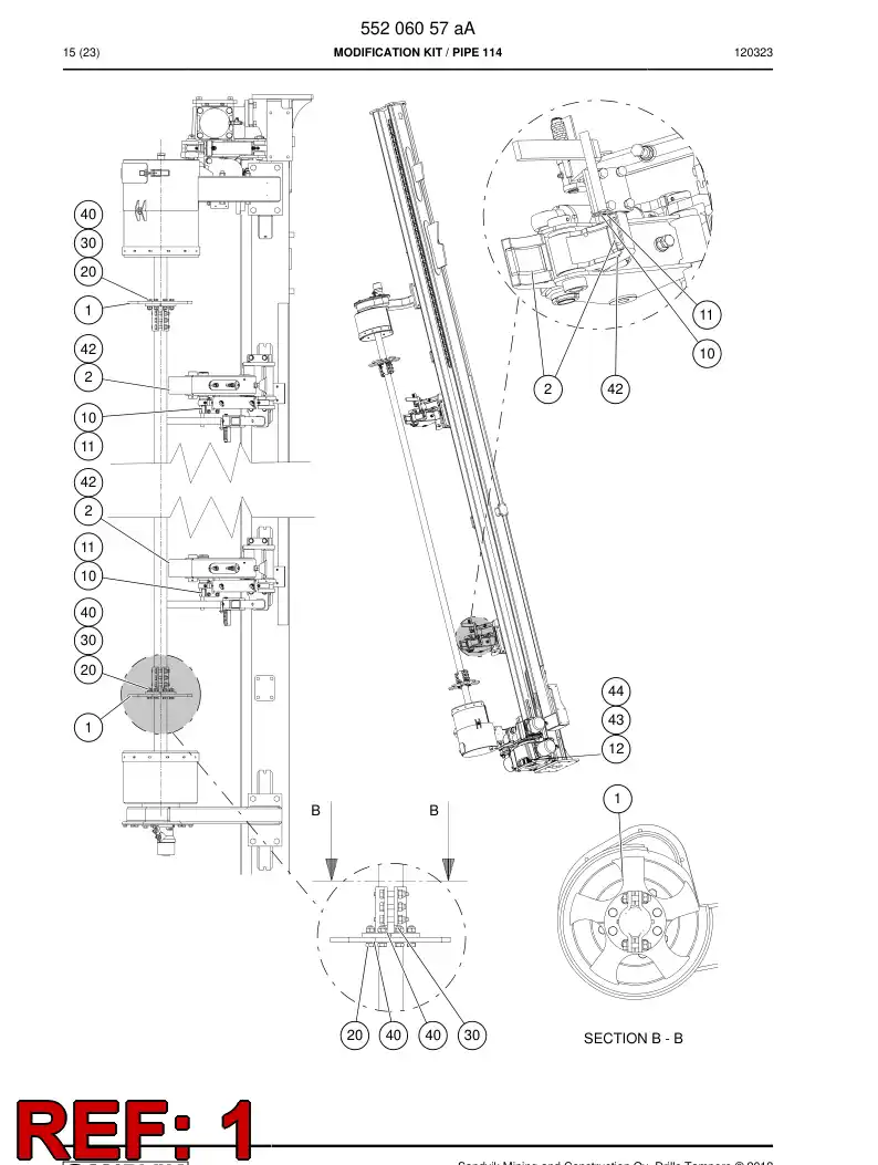 55188321 551 883 21 Plate - Sandvik Technical Drawing