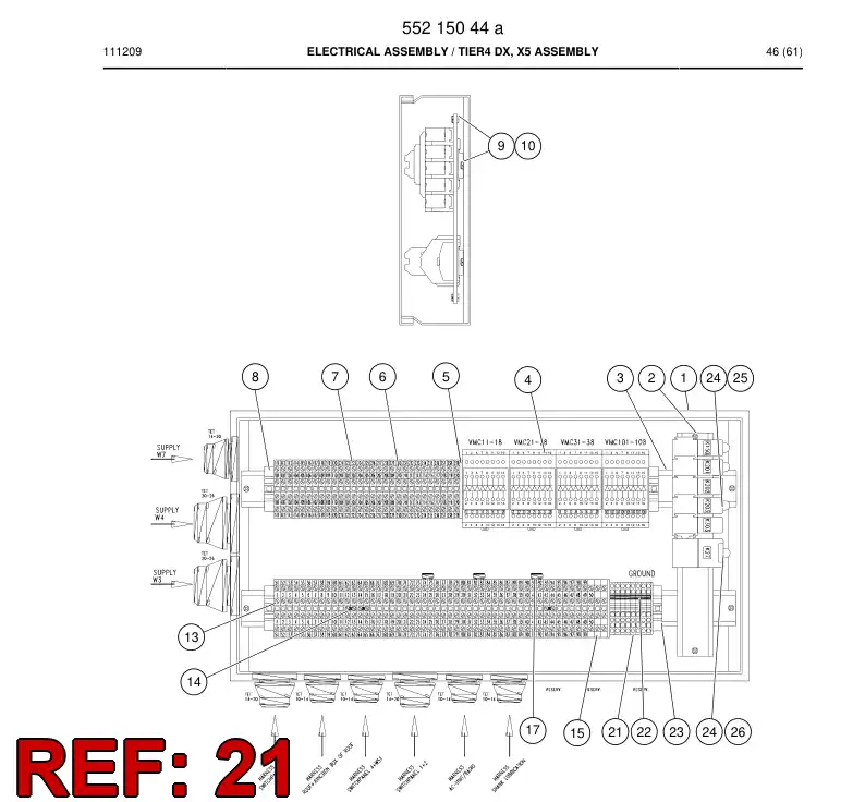 55188351 551 883 51 Terminal strip - Sandvik Technical Drawing
