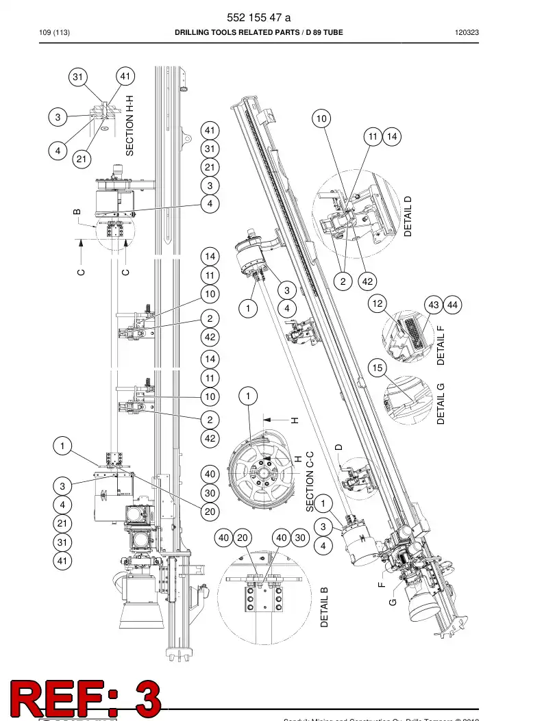 55188372 551 883 72 Spacer - Sandvik Technical Drawing