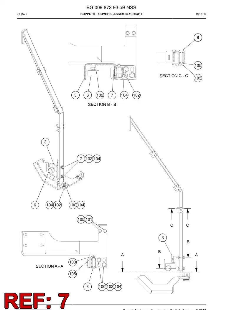 55188411 551 884 11 Screw - Sandvik Technical Drawing
