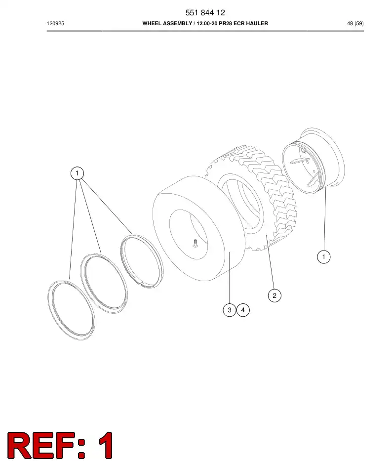 55188480 551 884 80 Rim - Sandvik Technical Drawing