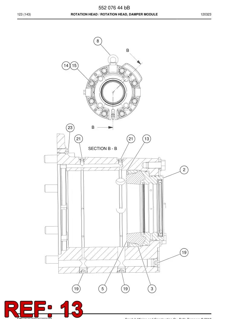 55188504a 551 885 04a Circlip - Sandvik Technical Drawing