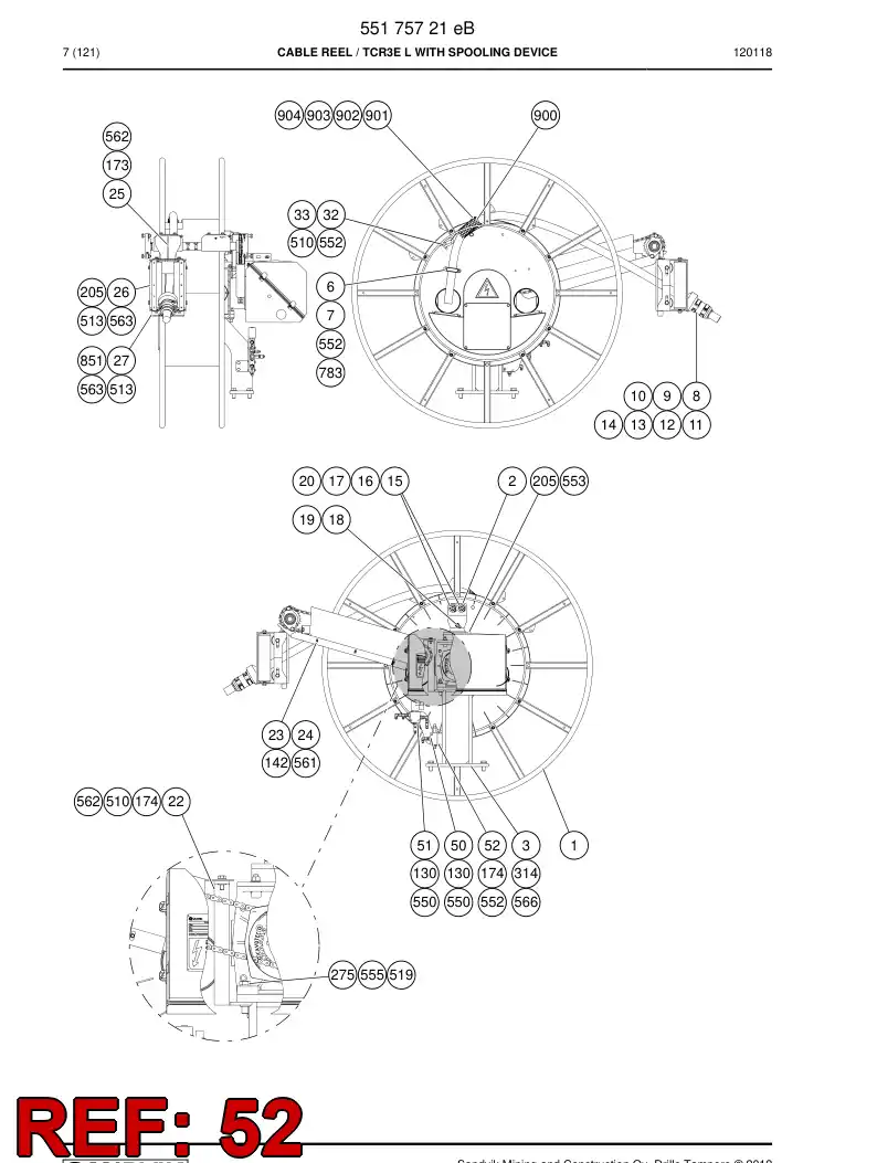 55188553 551 885 53 Bracket - Sandvik Technical Drawing