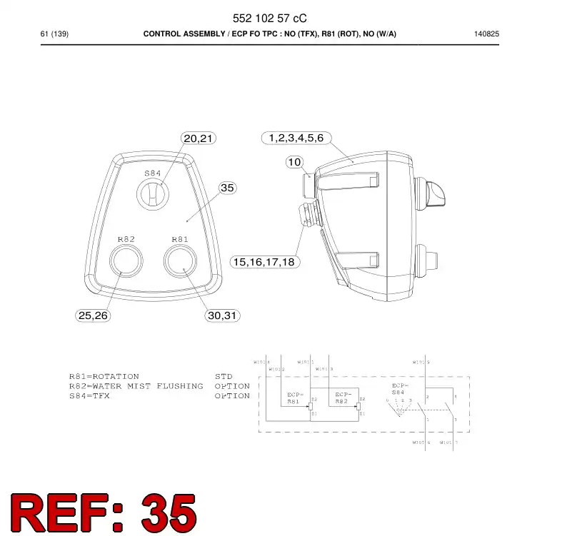 55188554 551 885 54 Decal - Sandvik Technical Drawing