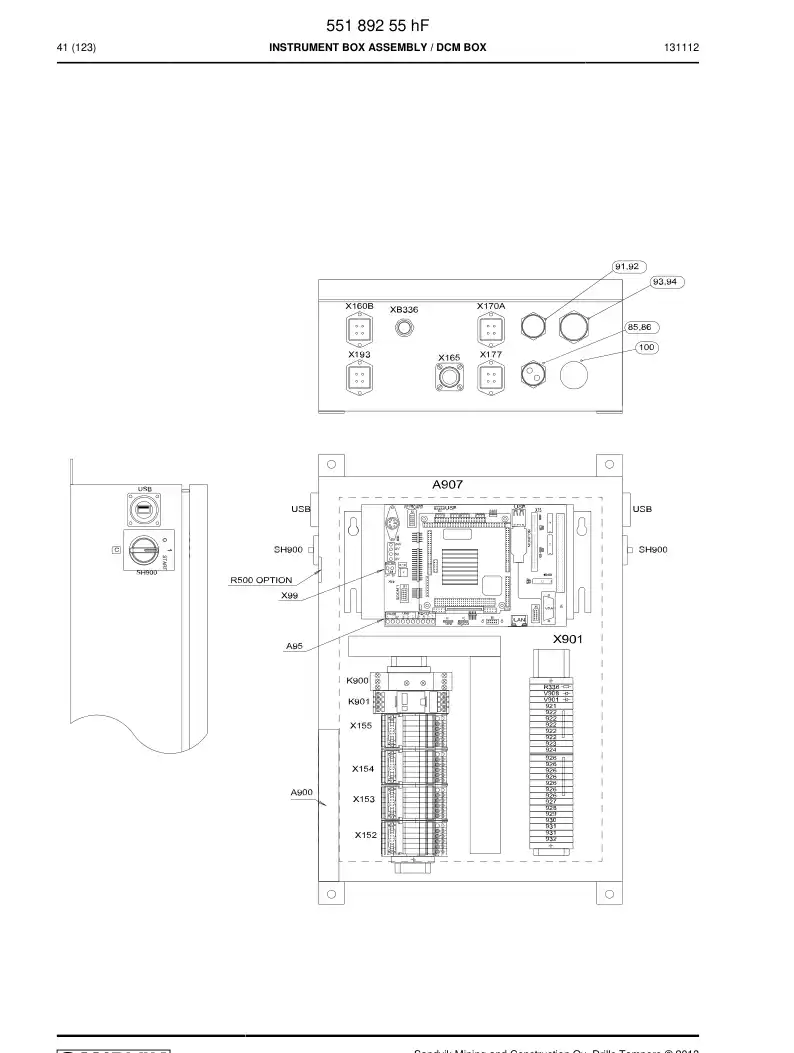 55188556 551 885 56 Programmed Electronic Assembly - Sandvik Technical Drawing