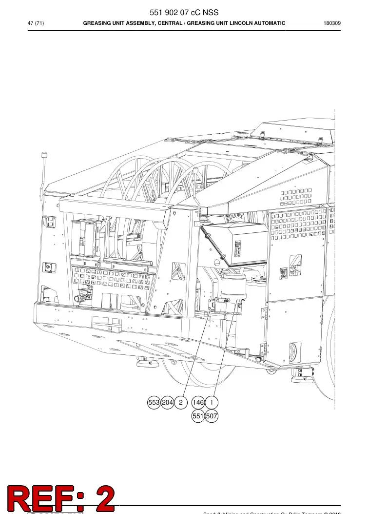 55188595 551 885 95 Bracket - Sandvik Technical Drawing