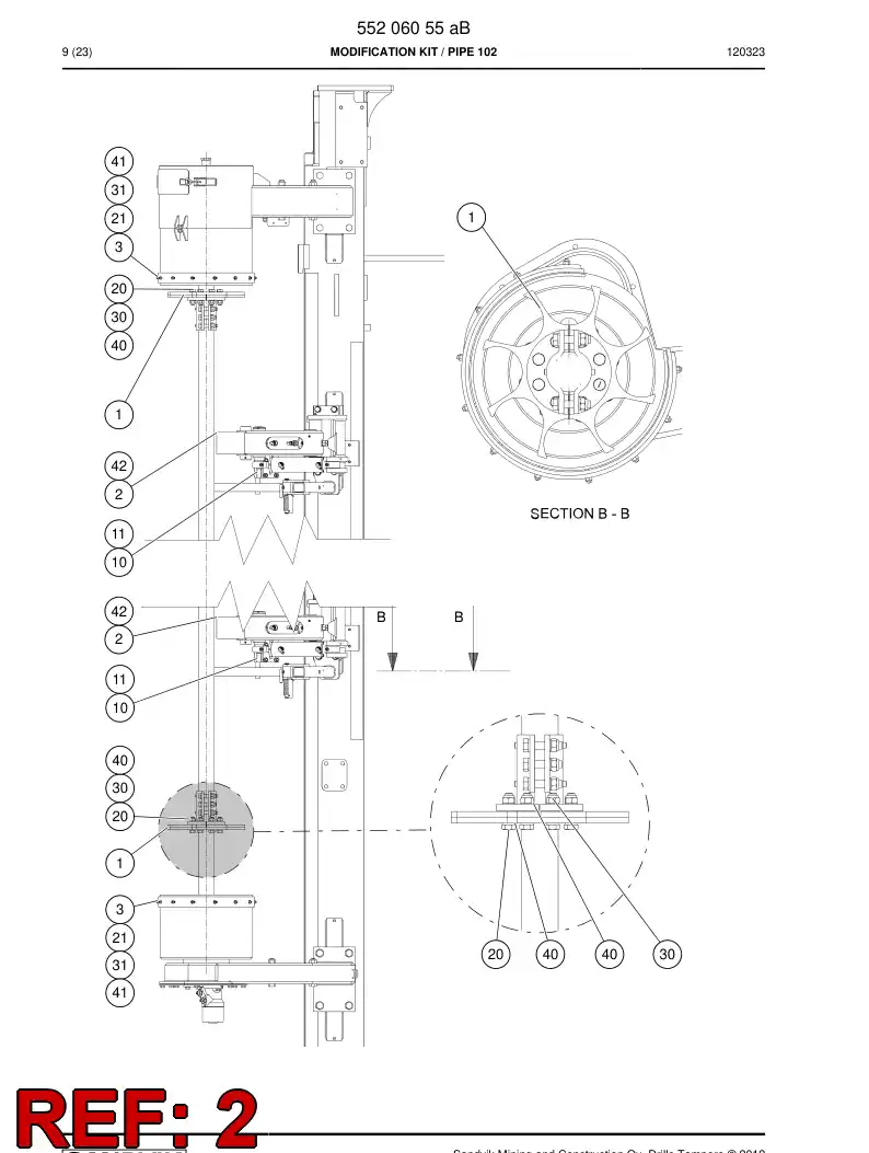 55188605 551 886 05 Jaw - Sandvik Technical Drawing
