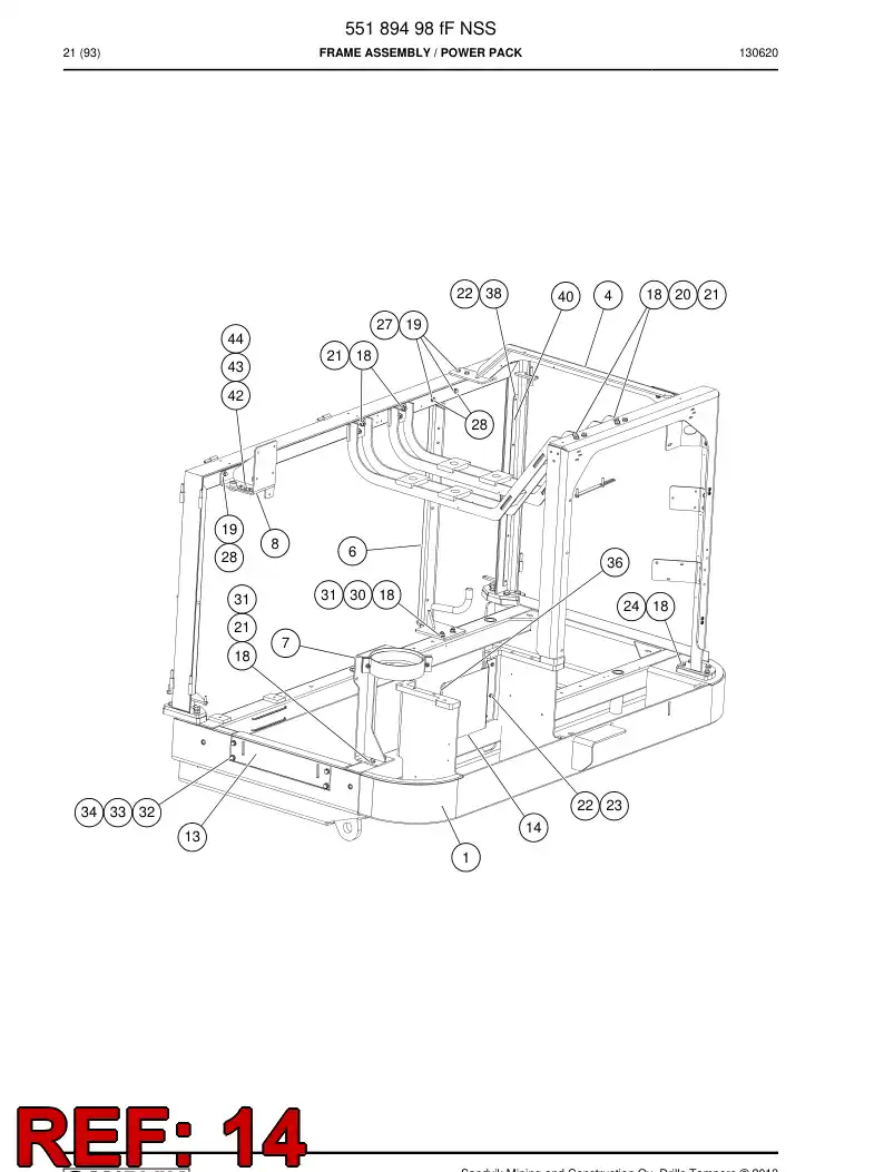 55188608b 551 886 08b Plate, Cover - Sandvik Technical Drawing