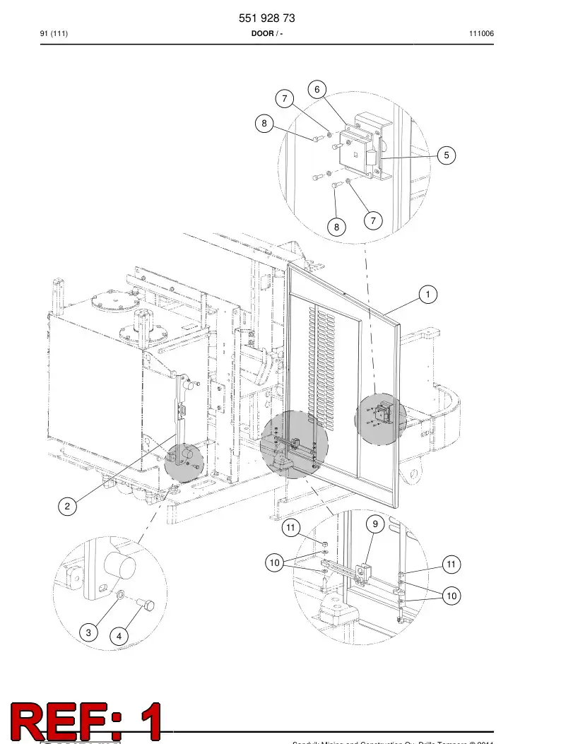 55188653a 551 886 53a COVER ASSEMBLY - Sandvik Technical Drawing
