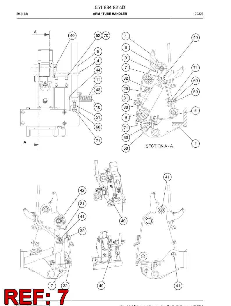 55188664a 551 886 64a Shaft - Sandvik Technical Drawing
