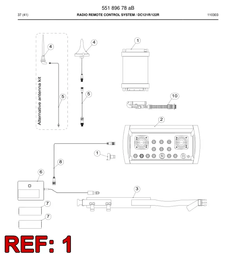 55188773 551 887 73 Receiver and codekey - Sandvik Technical Drawing