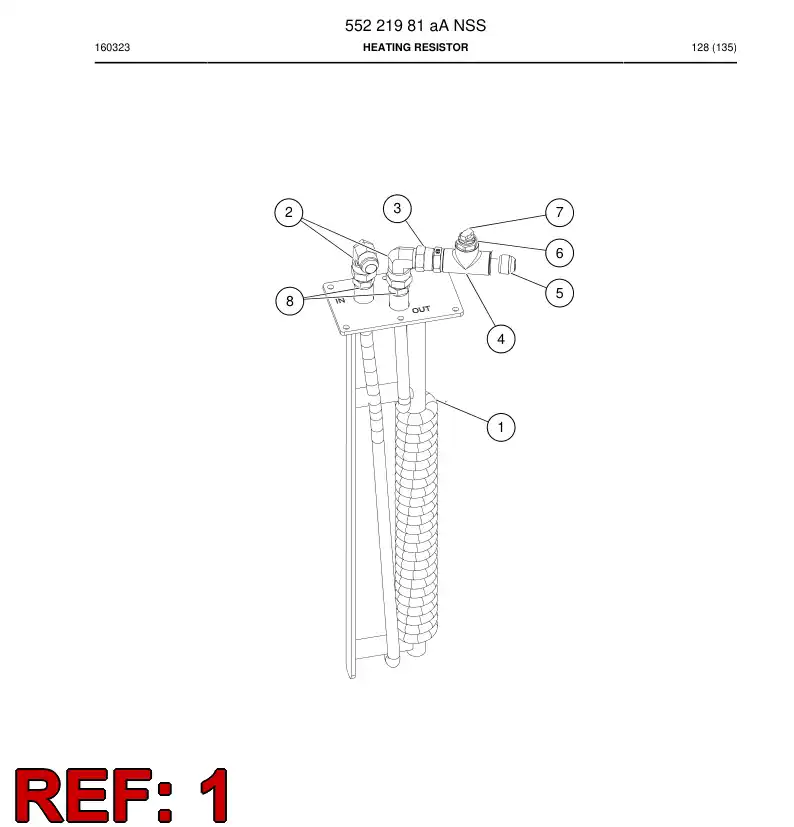55188784b 551 887 84b Heat Exchanger - Sandvik Technical Drawing