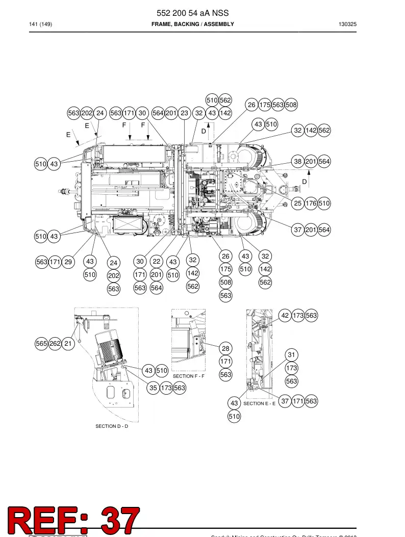 55188817b 551 888 17b Thrust - Sandvik Technical Drawing
