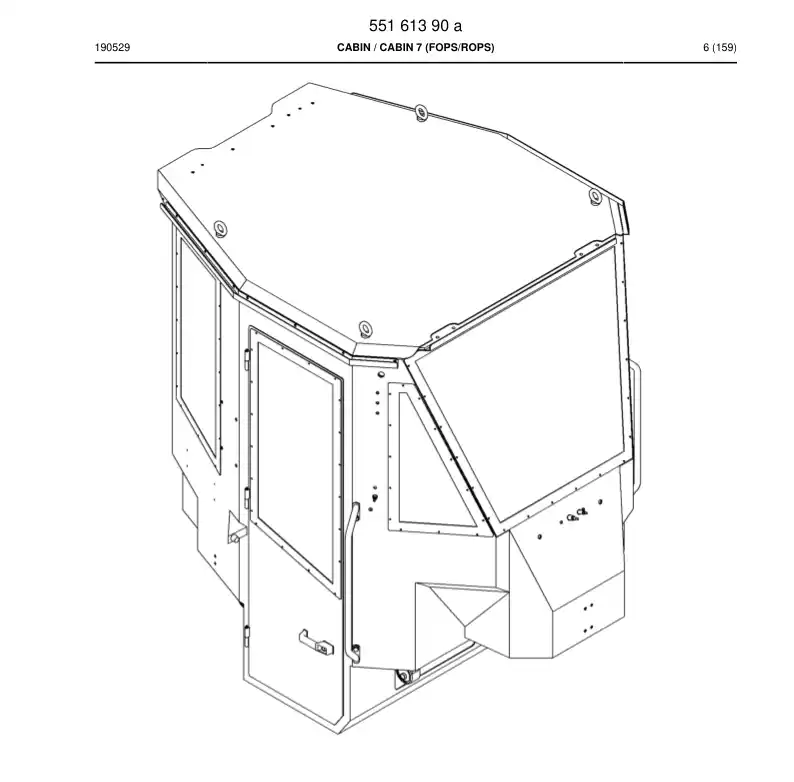 55188892a 551 888 92a CHASSI, CABINE - Sandvik Technical Drawing