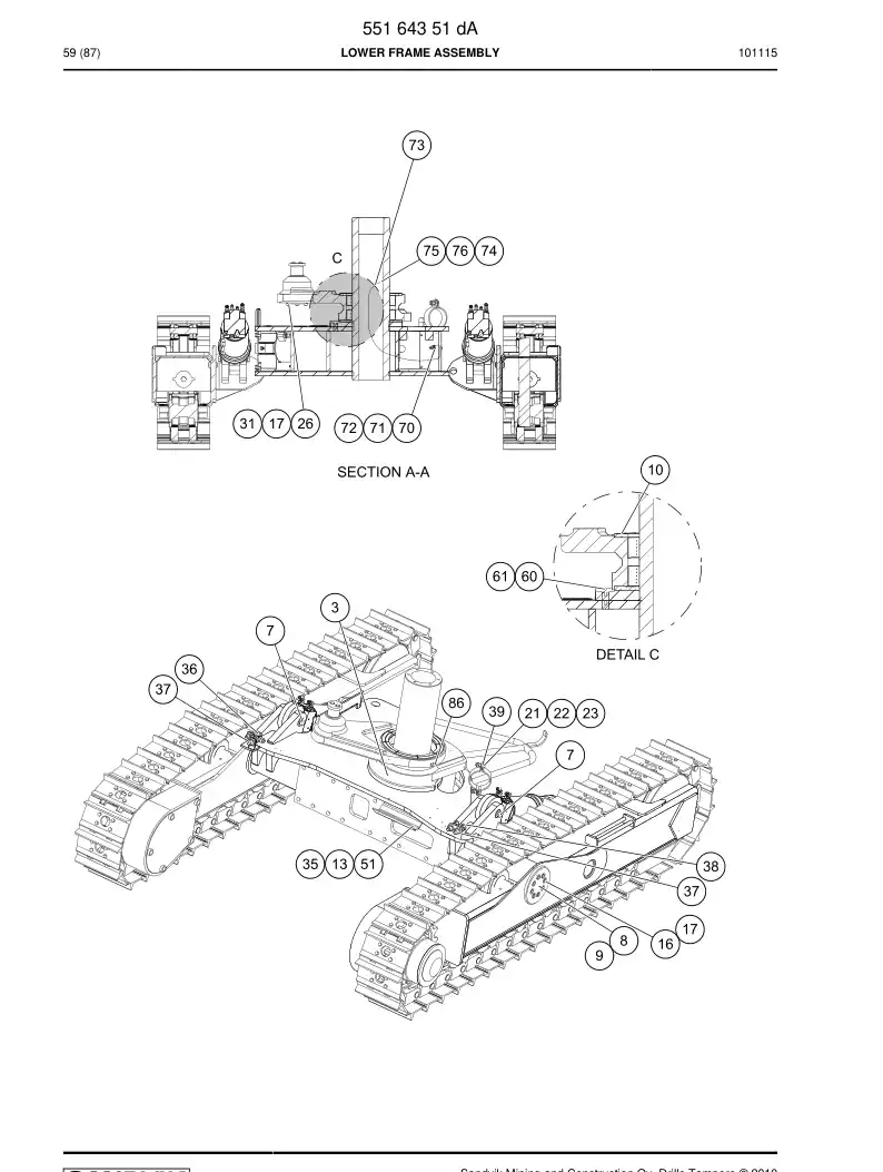 55188920a 551 889 20a Bracket - Sandvik Technical Drawing