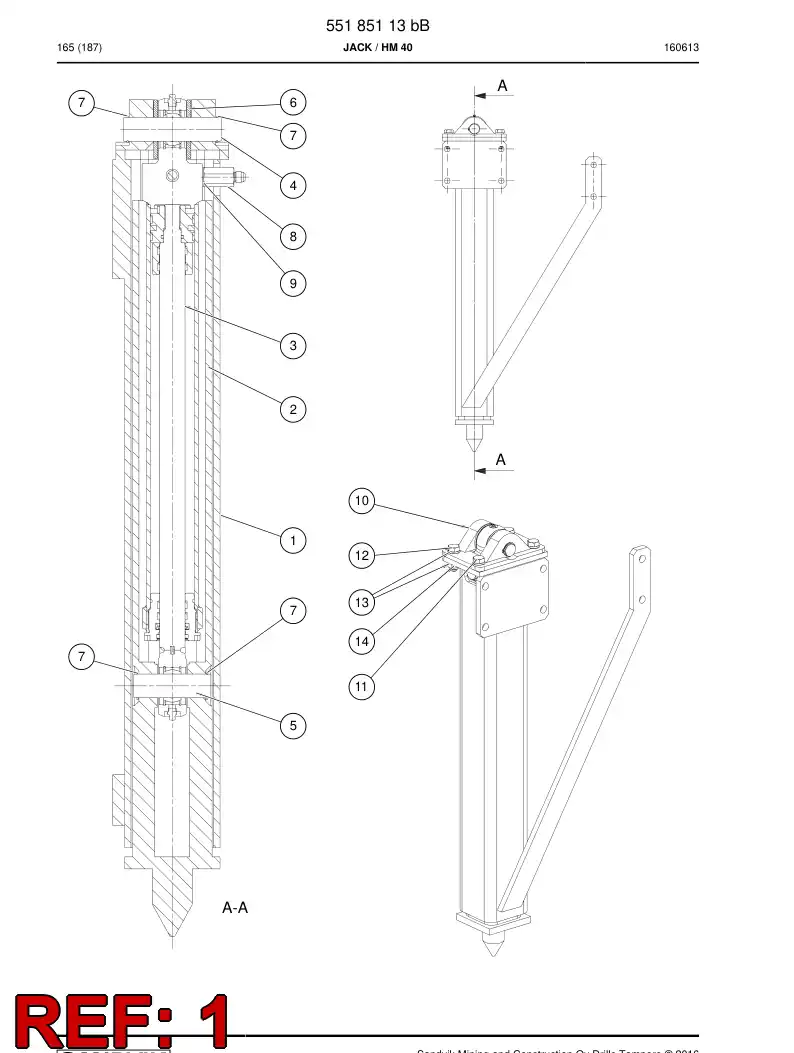 55188952 551 889 52 Outer pipe - Sandvik Technical Drawing